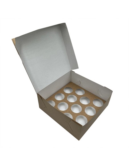 12 Cupcake box P22/260x260x110mm in a pack of/for 10pcs