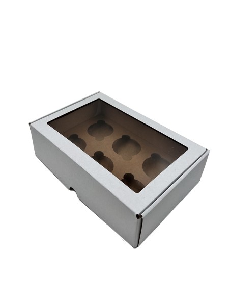 6 Cupcake box P13/278x175x80mm in a pack of/for 10pcs