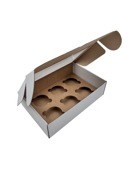 6 Cupcake box P13/278x175x80mm in a pack of/for 10pcs