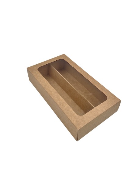 Dviejų dalių macarons dėžutė su langeliu/P28/200x110x50mm pakuotėje po/už 10vnt.