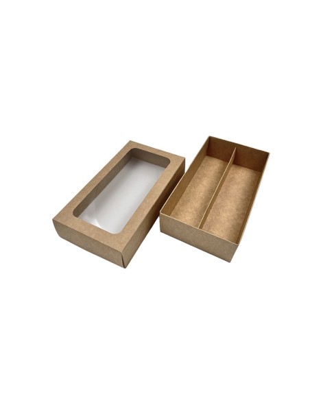 2 rows Macarons box with window M4L 200x110x50mm per pack of 𝟓𝟎𝐯𝐧𝐭.