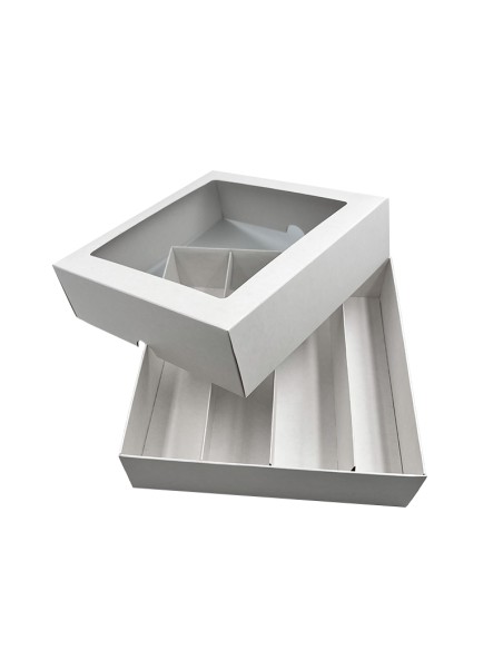 4 rows macarons box M6L 210x210x60mm in a pack of 10.