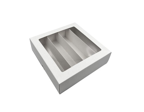 4 rows macarons box M6L 210x210x60mm...