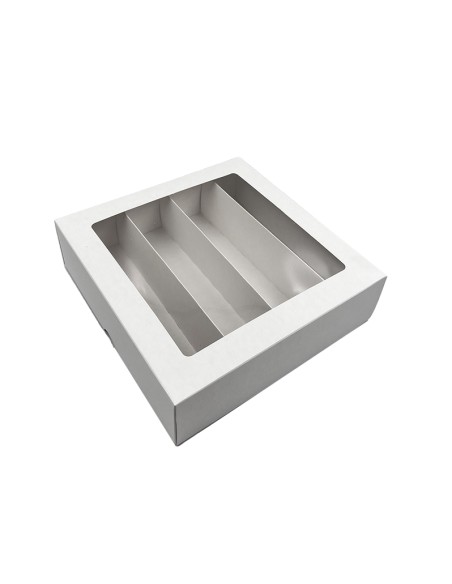 4 rows macarons box M6L 210x210x60mm in a pack of 10.