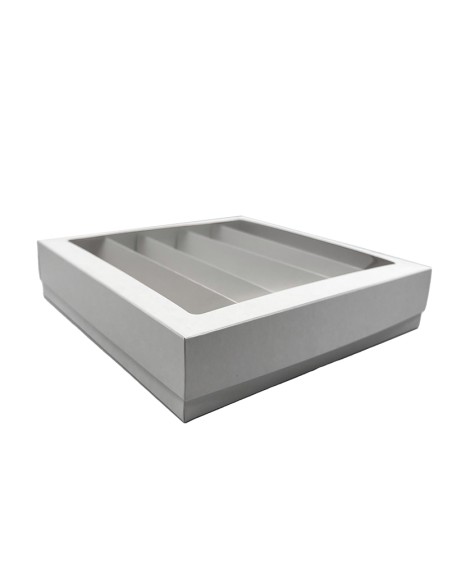 5 rows macarons box M7L 250x250x55mm in a pack of 10.