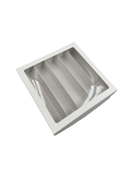 5 rows macarons box M7L 250x250x55mm in a pack of 10.