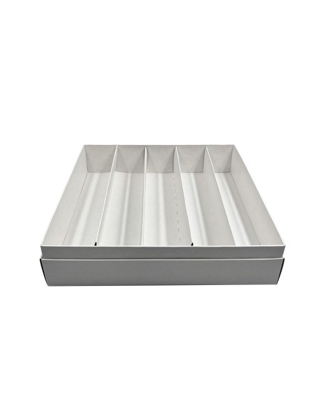 5 rows macarons box M7L 250x250x55mm in a pack of 10.