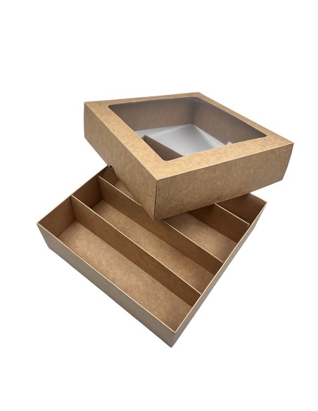 4 rows macarons box M6L 210x210x60mm in a pack of 10.