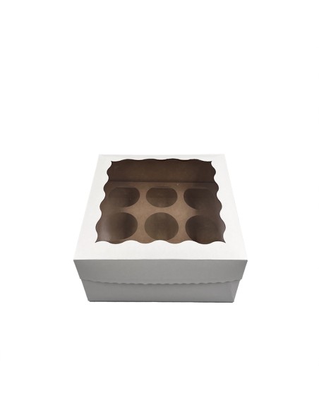 9 Cupcake box with window P32/210x210x105mm packing 10 pcs
