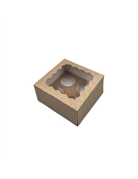 4 Cupcake box with window P31/160x160x80mm pack of 10/for 10pcs