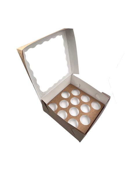 12 Cupcake kaste ar logu P34/260x260x110mm iepakojums 10 gab