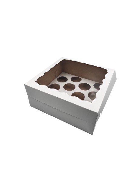 12 Cupcake kaste ar logu P34/260x260x110mm iepakojums 10 gab
