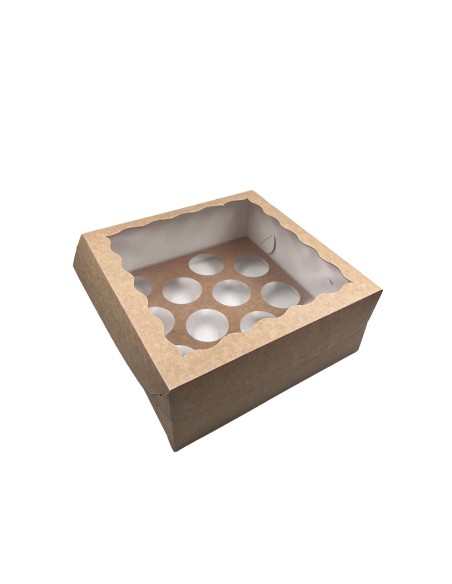 12 Cupcake kaste ar logu P34/260x260x110mm iepakojums 10 gab