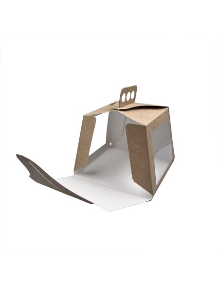 Cake/pie box with window and handle 190x190x150mm 𝗽𝗼𝗼𝟭𝟭𝟬𝘃𝗻𝘁.