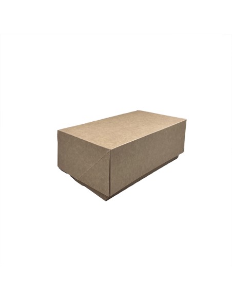 Cake box P4/240x140x80mm white/brown in a pack of/for 10pcs