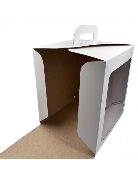 Cake/branch box with window and handle 240x240x300mm 𝗽𝗼𝗼 𝟭𝘃𝗻𝘁.