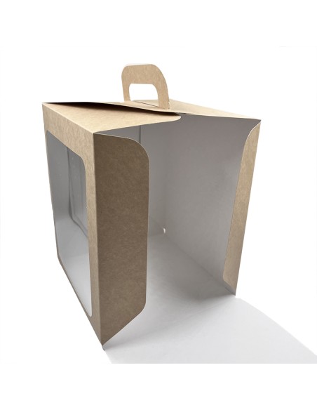 Cake/branch box with window and handle 240x240x300mm 𝗽𝗼𝗼𝟭𝟭𝟬𝘃𝗻𝘁.