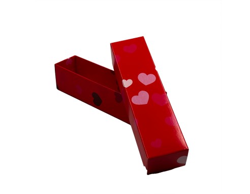 1 row macarons box with hearts M13L...