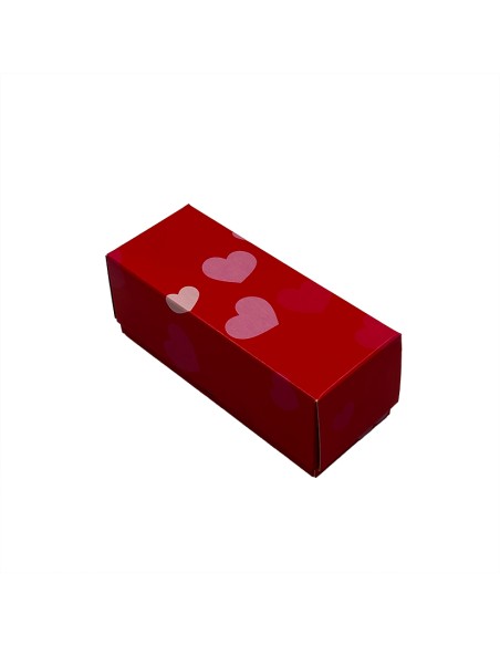 1 row macarons box with hearts M15L 130x50x50mm in a pack of 10.