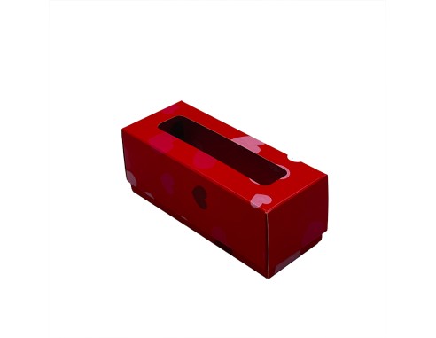 1 row macarons box with hearts M15L...