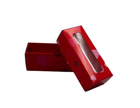 1 row macarons box with hearts M15L...